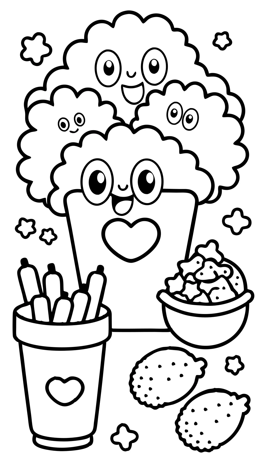 chicken nugget coloring pages